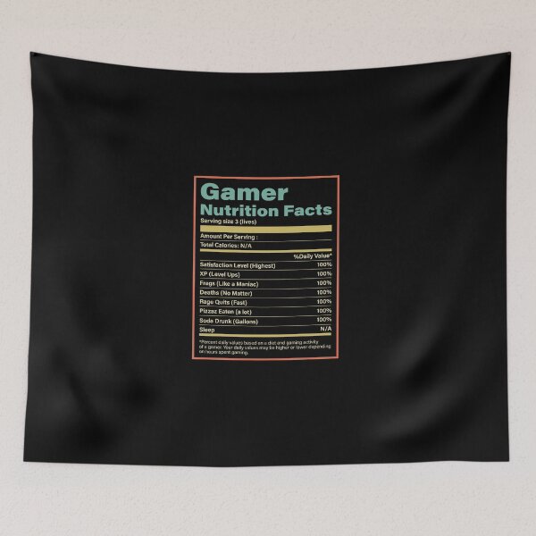 Item preview, Gamer nutrition facts designed and sold by GoldenDov.