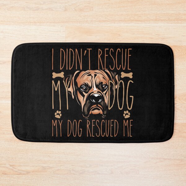 Item preview, i didn't rescue my dog my dog rescued me, Gift idea for Boxer owners, Slim Fit T-Shirt designed and sold by ayotees.