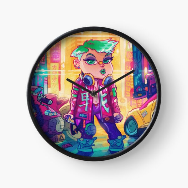 Cyberpunk 01101000 Clock