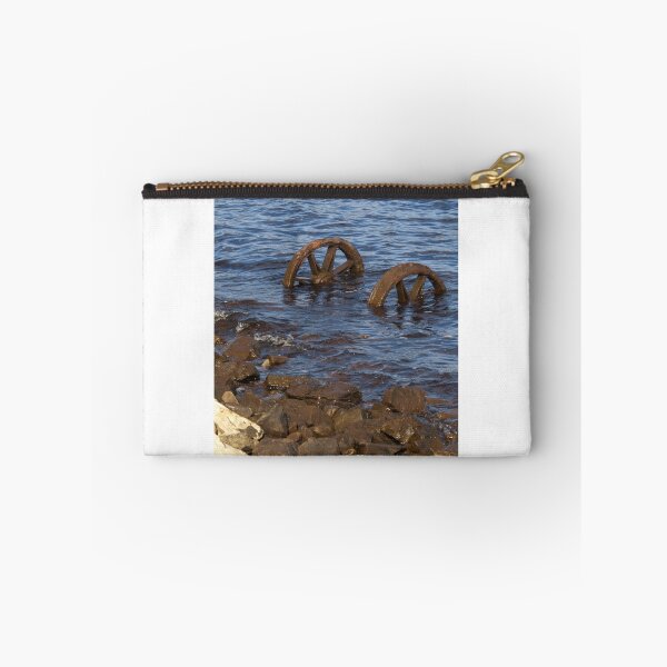 Item preview, Old train wheels in water Strahan Tasmania designed and sold by Tom McDonnell.