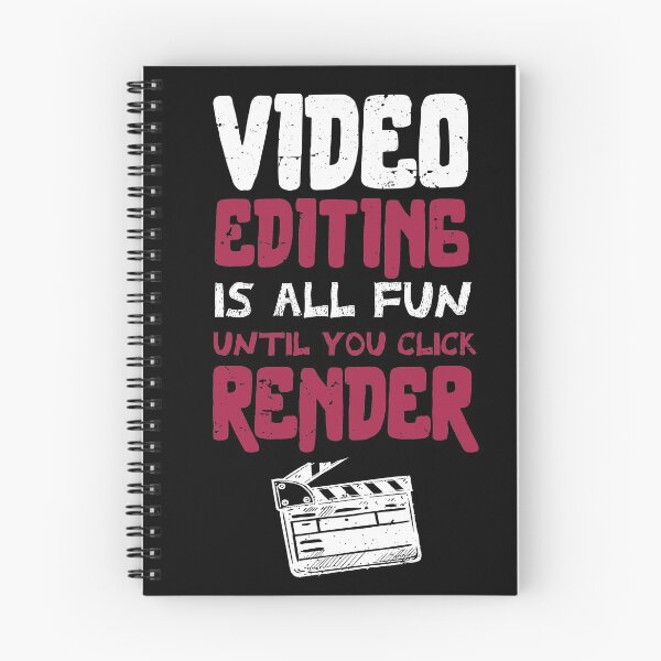 Item preview, Video editing is all fun, until you click RENDER /video editor gift idea / video editing present / animation lover designed and sold by anodyle.