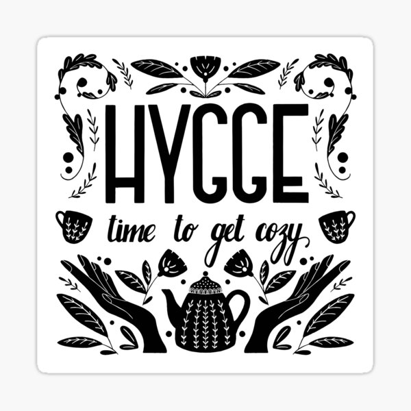 Item preview, Hygge. Hand Lettering. Black and White. designed and sold by BlueLela.