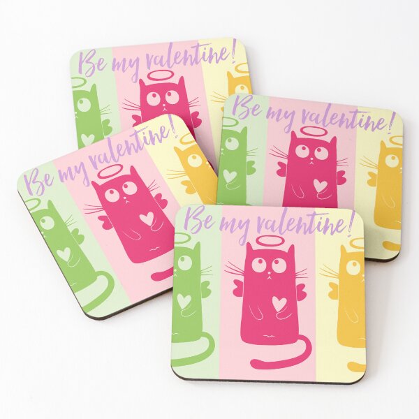 Item preview, Be my valentine -cute pink kitty designed and sold by WOWSOMETHINGNEW.