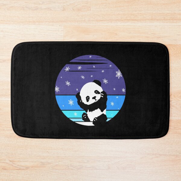 Item preview, A Cute Little Panda In The Snow At A Vintage Winter Night designed and sold by Paulina Vanlife.