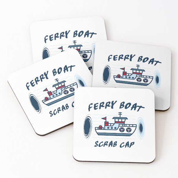 Item preview, ferry boat scrub cap pattern gift designed and sold by Vibes Meet Shirts.