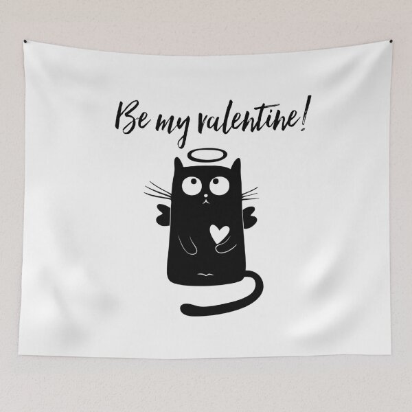 Item preview, Be my valentine -sweet black cat designed and sold by WOWSOMETHINGNEW.