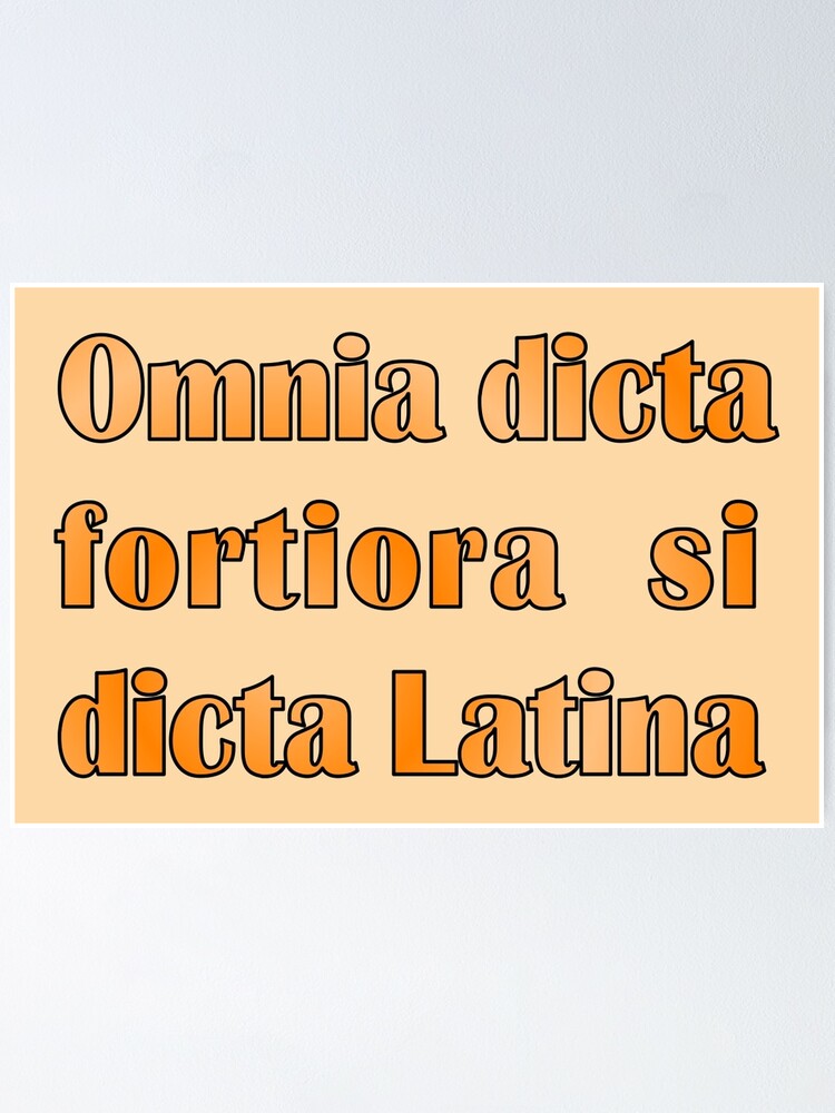 Poster Slogan Latin Drole Pour Les Connaisseurs Par pshop Redbubble