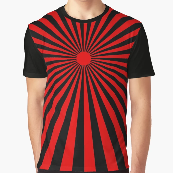 Red and black sunburst