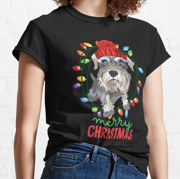 schnauzer christmas t shirt