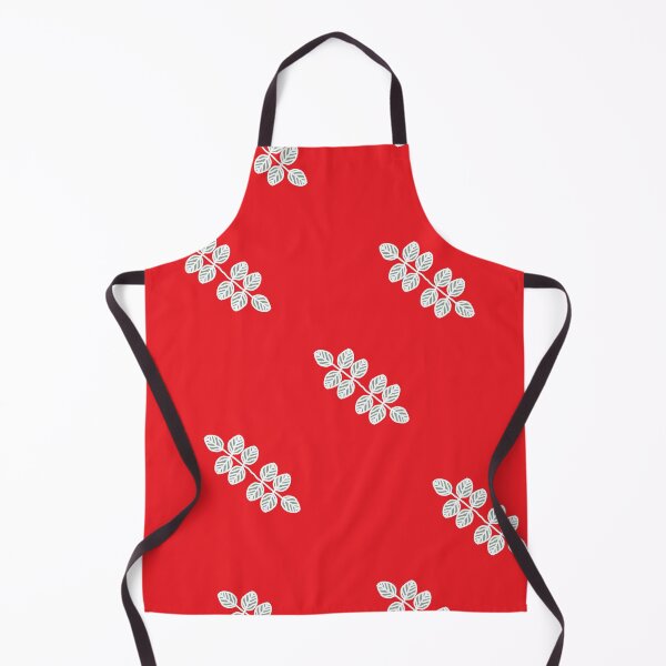 Item preview, red and white leaves repeat simple pattern for christmas design designed and sold by Sreepriya Jayesh.