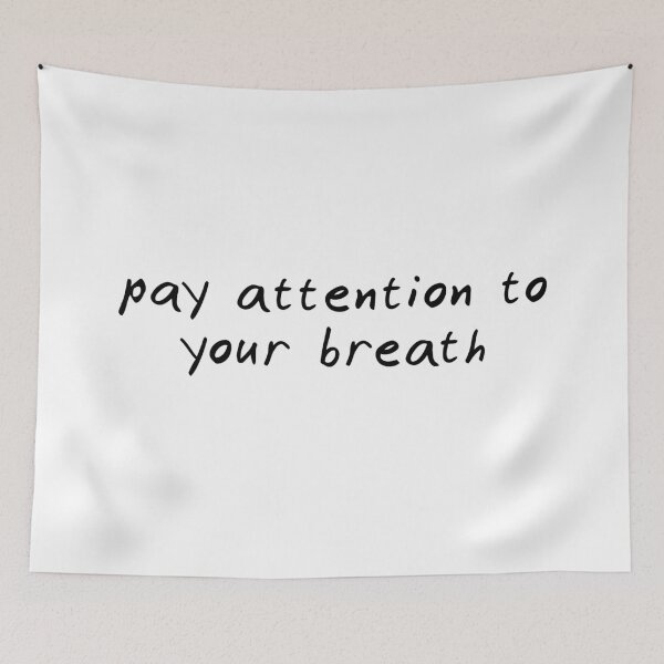 Item preview, Pay Attention To Your Breath Meditation Quote designed and sold by OldDannyBrown.
