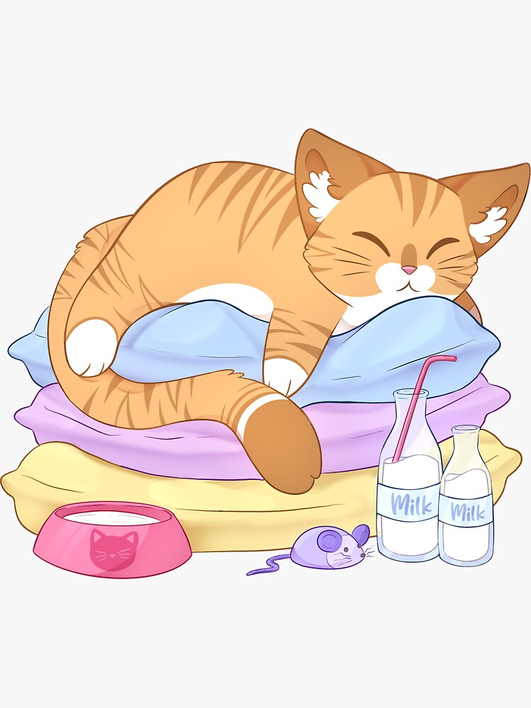 Thumbnail 3 von 3, Sticker, Cat Nap designt und verkauft von averiillustrate.