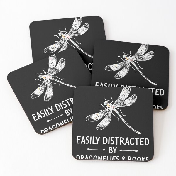 Item preview, Easily Distracted By Dragonflies & Books Lover Swarm designed and sold by IanSummer53.