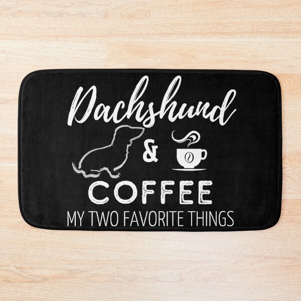 Item preview, Dachshund & Coffee Print | black designed and sold by TheDachshund.