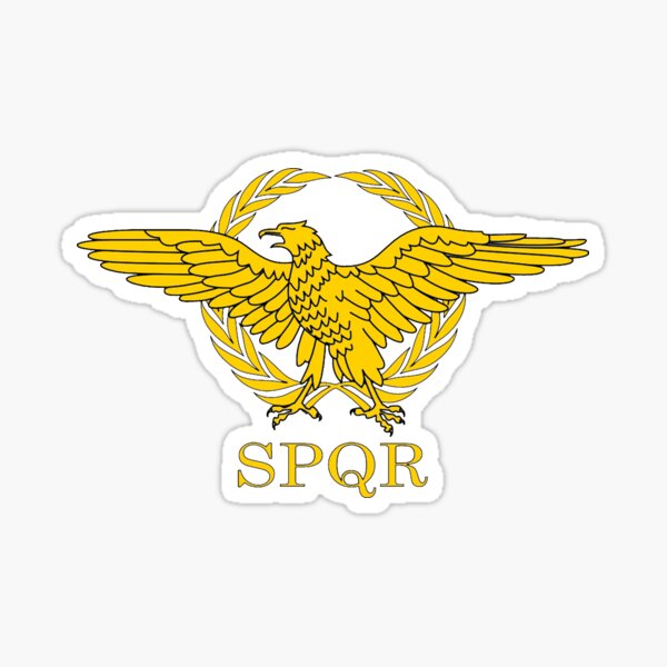 Akachafactory SPQR Flag Car Sticker Rome Rome Empire Coat