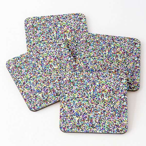 Item preview, White Noise Tv Static Pixel Pattern designed and sold by RiaBubble.