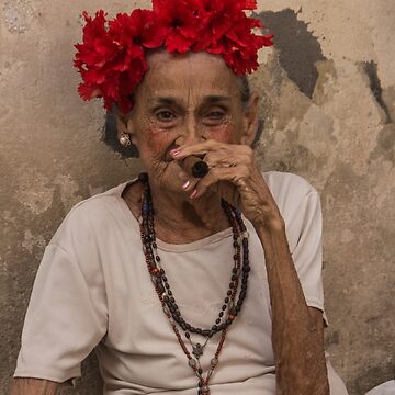 Artwork thumbnail, Old lady smoking cuban cigar in Havana by ARTPICS SIMPLE