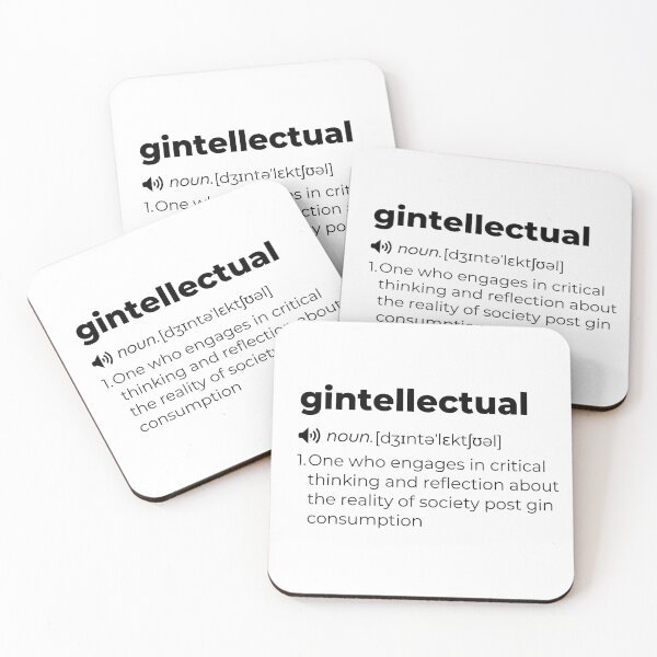 Item preview, Funny Gintellectual Definition - Intellectual Definition designed and sold by WonderWear.