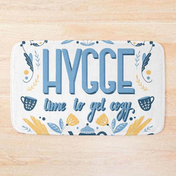 Item preview, Hygge concept. Hand Lettering. Blue and Yellow.  designed and sold by BlueLela.