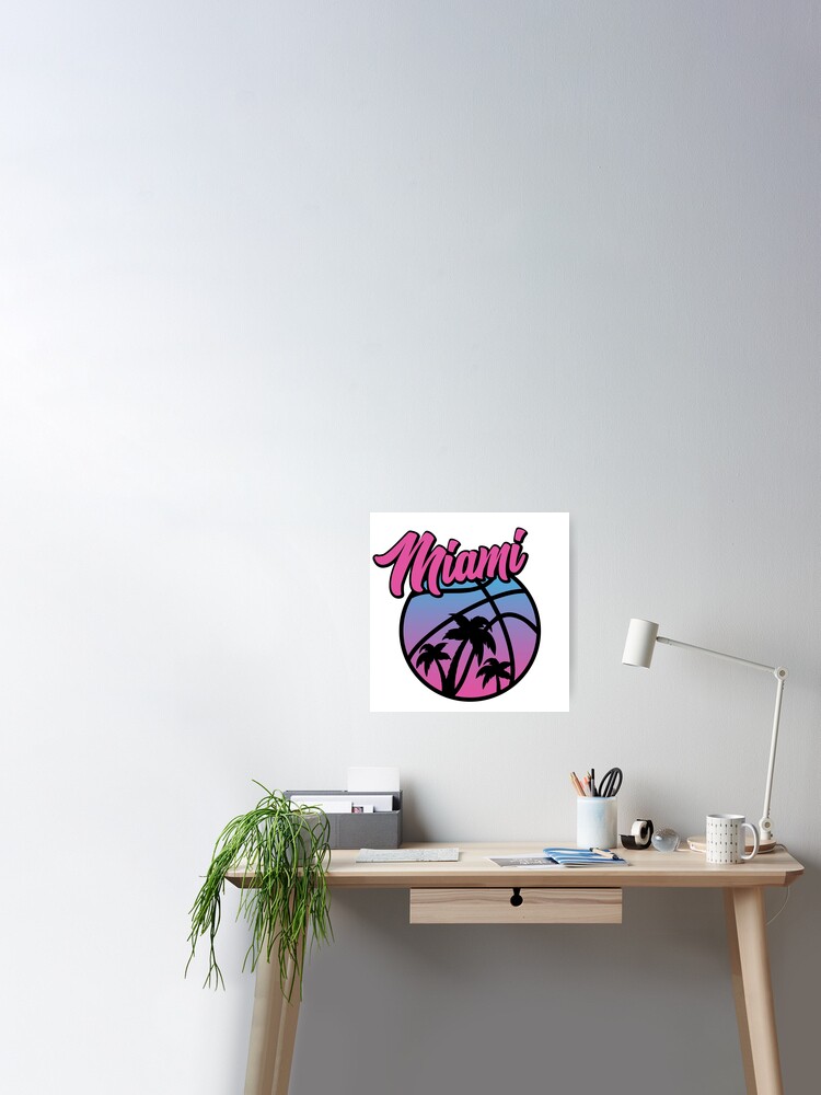 Vice City Basketball - Miami Heat - Posters and Art Prints