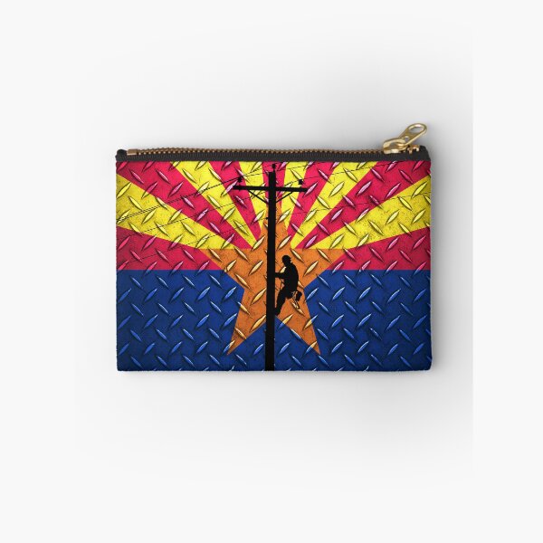 Item preview, Lineman on pole with Arizona Flag Background designed and sold by Ken Macune.