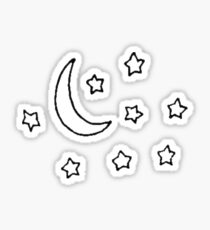 Étoiles et Lune Sticker