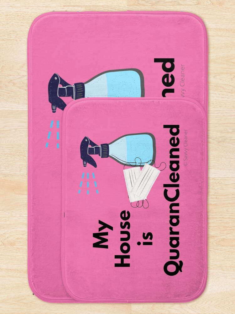 Alternate view of My House is QuaranCleaned Funny Housekeeping Gifts Bath Mat