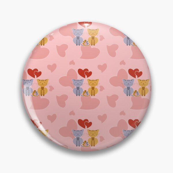 Item preview, Enamored cats on pink background designed and sold by Iryna Pakhomova.