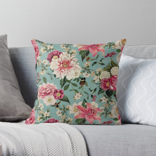 Pastel Pink Floral & Gingham Pillows