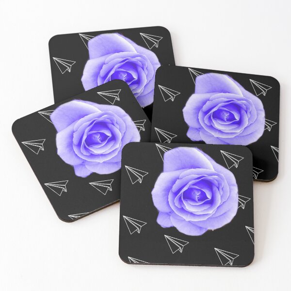 Item preview, Blue Rose and paper plane print designed and sold by DemonicGloom.