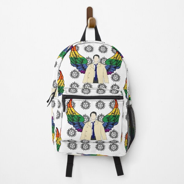 Item preview, Castiel drawing with rainbow wings and anti possession tattoo designed and sold by LannisterOnMars.