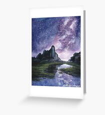 Skyscape - Purple Star Filled Night Greeting Card