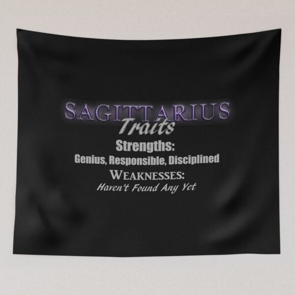 Item preview, Funny Sagittarius Zodiac Traits designed and sold by AFordhamDesigns.
