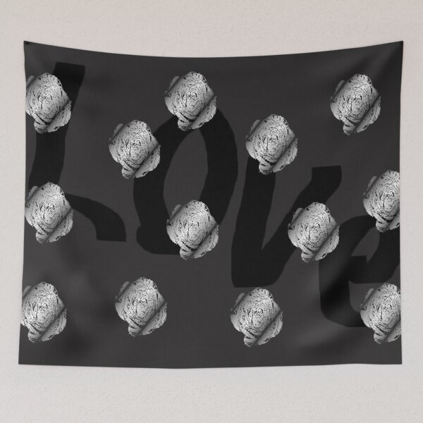 Item preview, Love silver flowers (black) designed and sold by MsTyson.