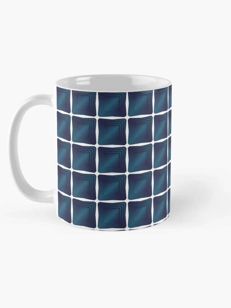 Thumbnail 5 of 6, Coffee Mug, Compartment Design Rounded Blue designed and sold by pASob-dESIGN.