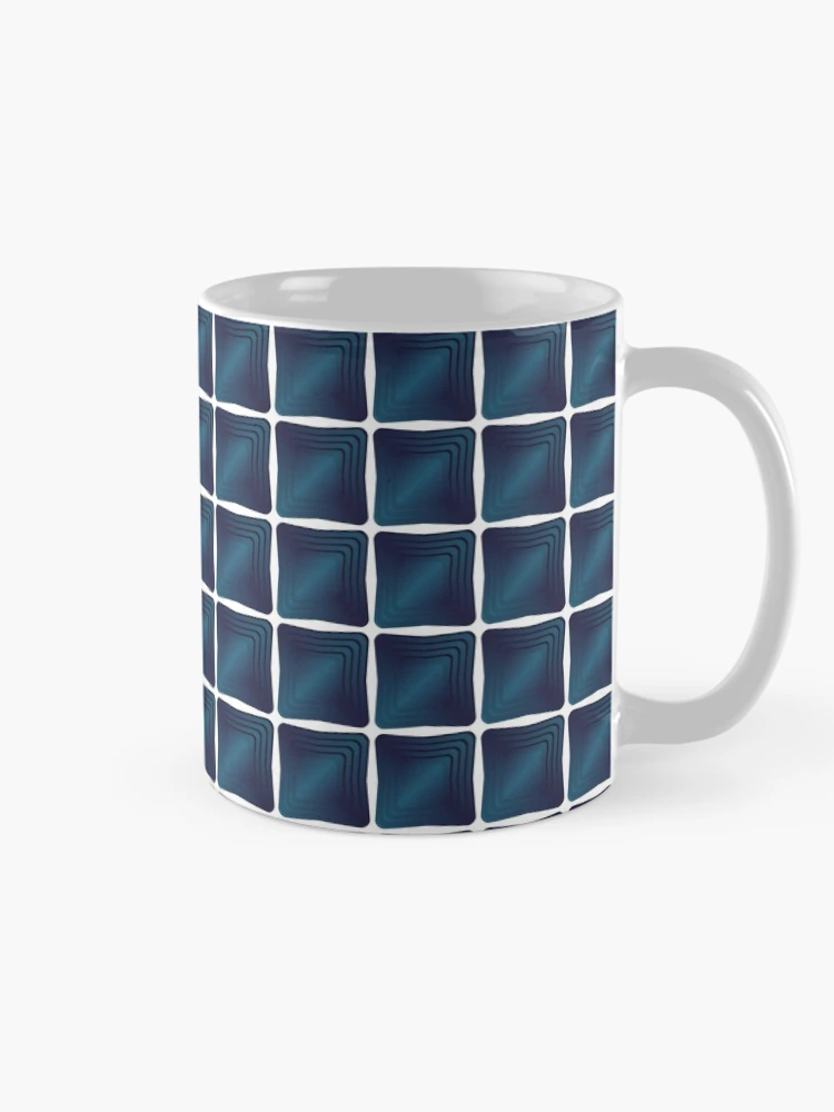 Thumbnail 3 of 6, Coffee Mug, Compartment Design Rounded Blue designed and sold by pASob-dESIGN.