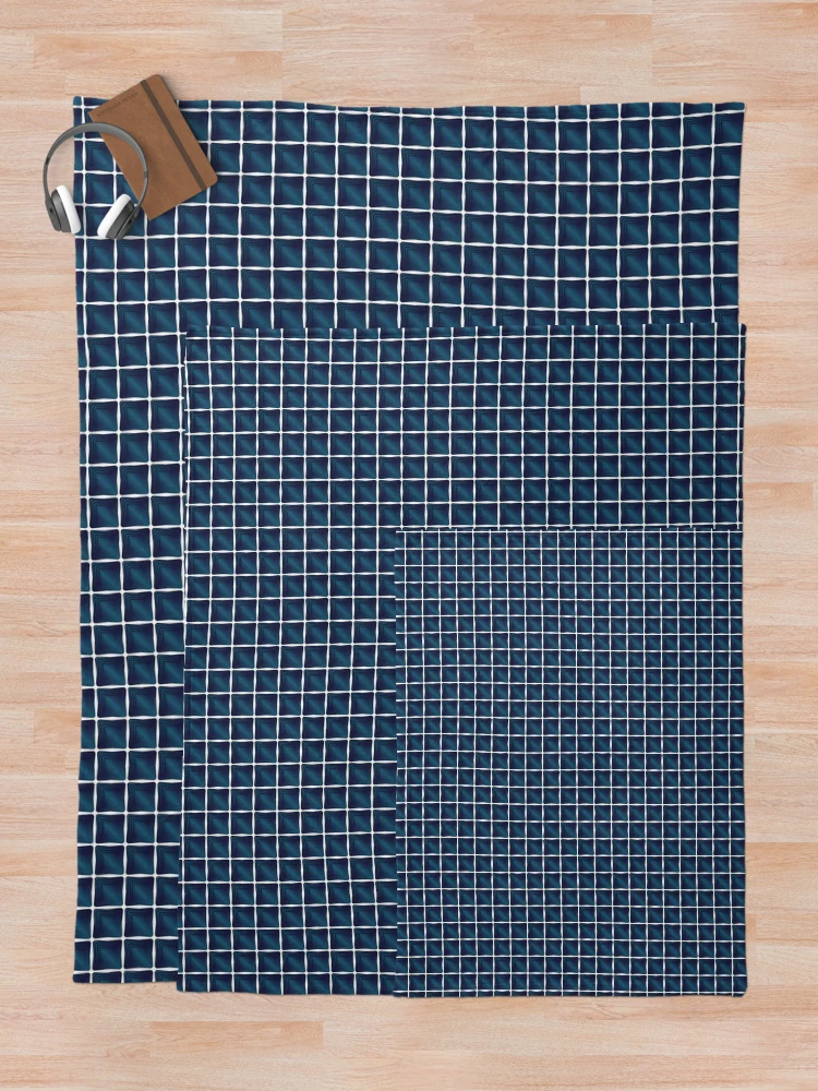 Thumbnail 5 of 6, Throw Blanket, Compartment Design Rounded Blue designed and sold by pASob-dESIGN.