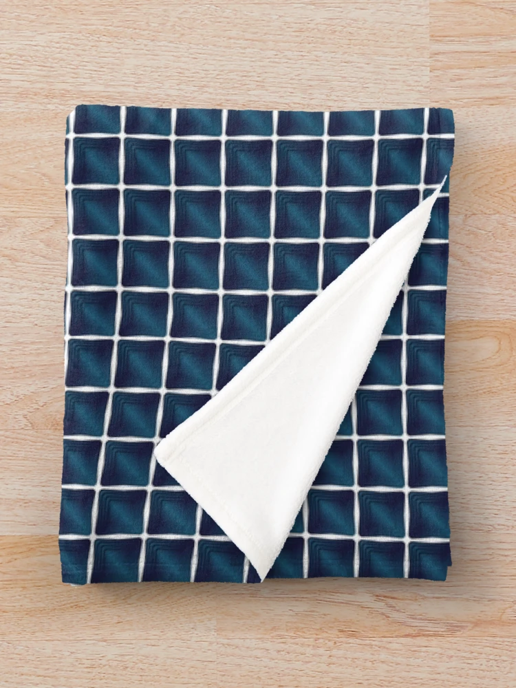 Thumbnail 3 of 6, Throw Blanket, Compartment Design Rounded Blue designed and sold by pASob-dESIGN.