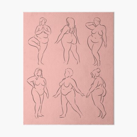 A4 & A3 DIGITAL DOWNLOAD Print at Home Beautiful Nude Plus Sized Life  Drawing Artwork Body Positive Art Print Bopo_watercolour 