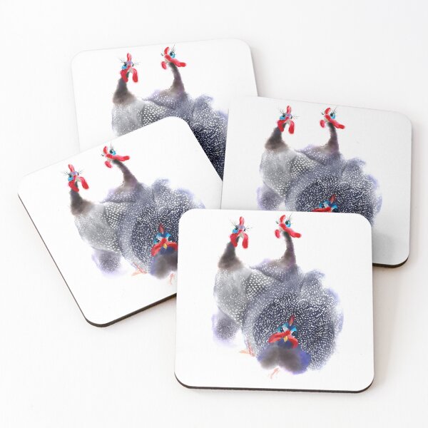 Item preview, Three Guinea fowl birds designed and sold by orangerinka.