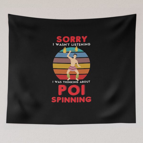 Item preview, Thinking Joke Funny Poi Spinning Retro Fire Dancing Vintage designed and sold by trendo.