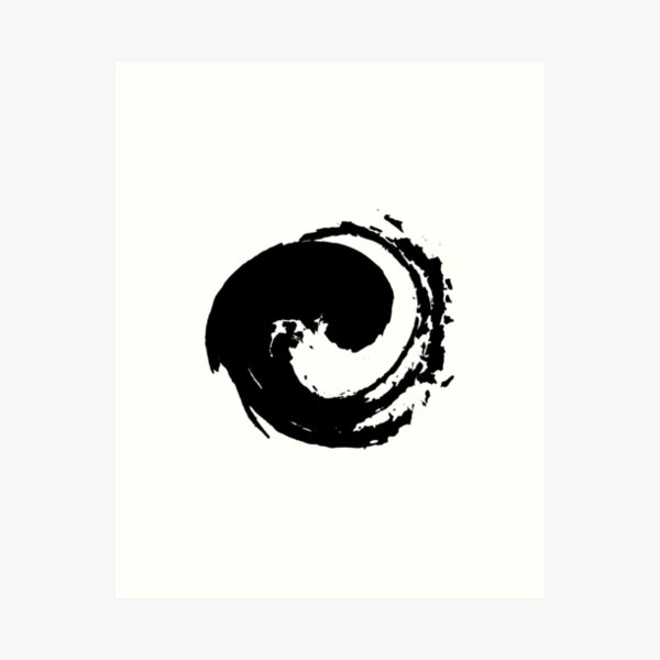 Item preview, Yin and Yang symbol as Japanese calligraphy designed and sold by Kawalicious.