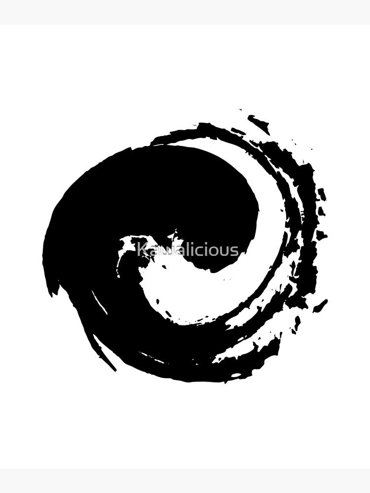 Yin and Yang symbol as Japanese calligraphy | Photographic Print