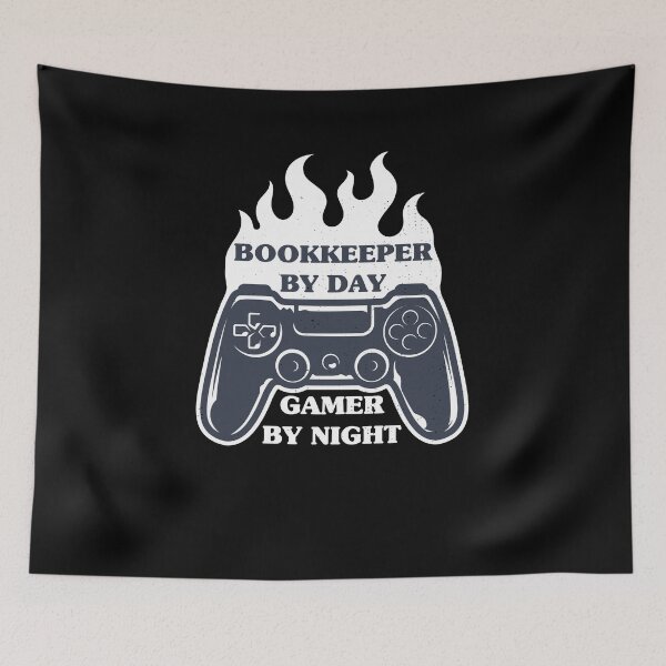 Item preview, Gamer Bookkeeper bookkeeper by day gamer by night  designed and sold by thiag-o.