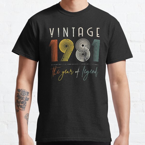 Vintage Retro 1981 40 años 40 cumpleaños regalo hombres mujeres Camiseta clásica