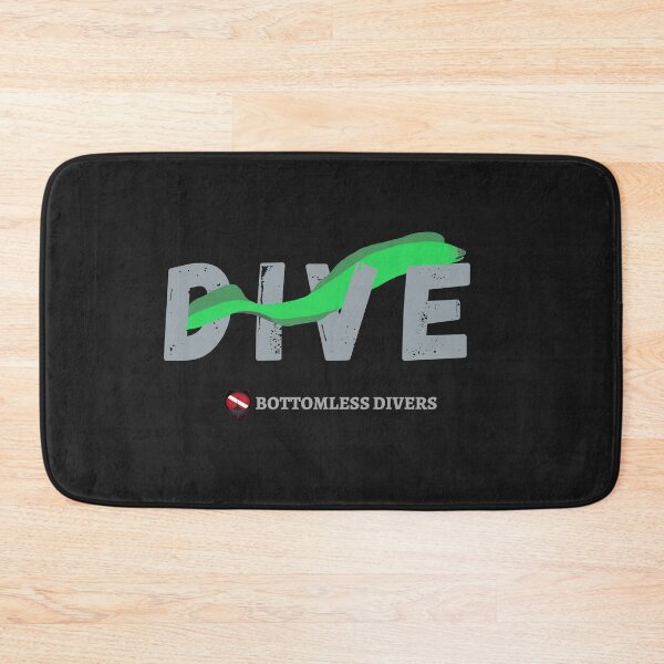 Item preview, Dive with Green Moray Eel in Grey Font designed and sold by BottomlessDiver.