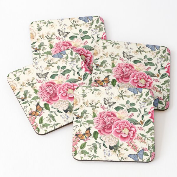 Item preview, Cottagecore English Rose Cottage Garden Flowers Floral Botanical Cream Pink Decor designed and sold by BohoStudio.
