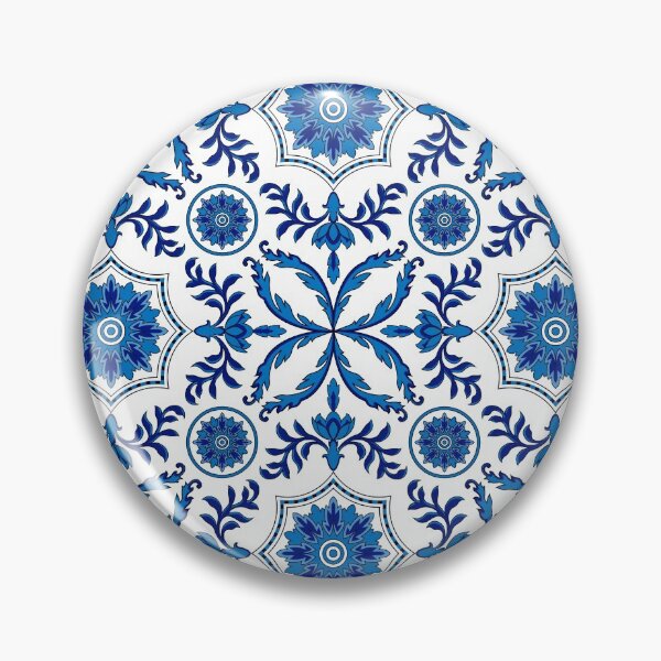 Item preview, Navy blue Tenente Valadim Tile (Azulejos) designed and sold by Ribeiro Design.