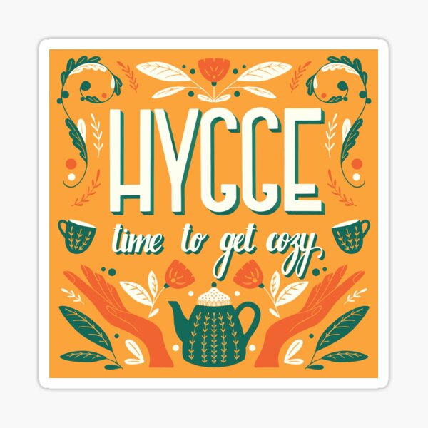 Item preview, Hygge Concept. Hand Lettering. Orange and Green. designed and sold by BlueLela.