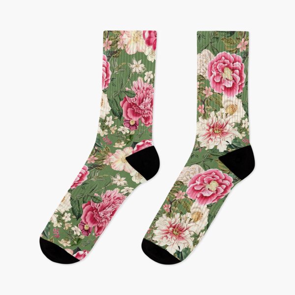Item preview, Cottagecore English Rose Cottage Garden Flowers Floral Green Pink Botanical Decor designed and sold by BohoStudio.